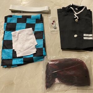 Tanjiro Cosplay costume unisex adult M Anime Kimono outfit NEW halloween